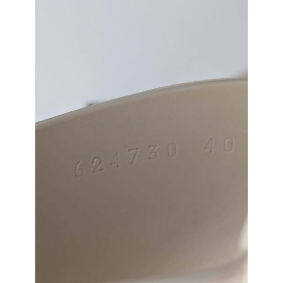 Gucci Logo Embossed Mid-heel Rubber Sandals Mystic White 624730 EU40 - Picture 9 of 11